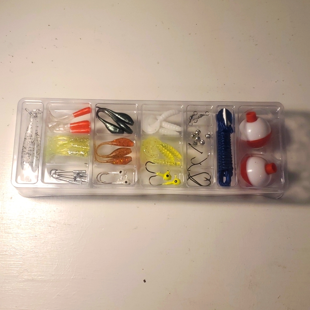 Fishing Tackle with all necessary beginner fishing supplies.